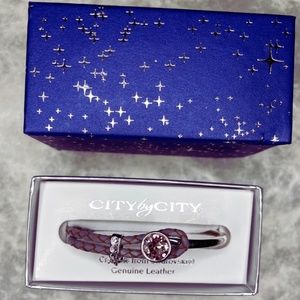 Swarovski Crystal Leather Bracelet